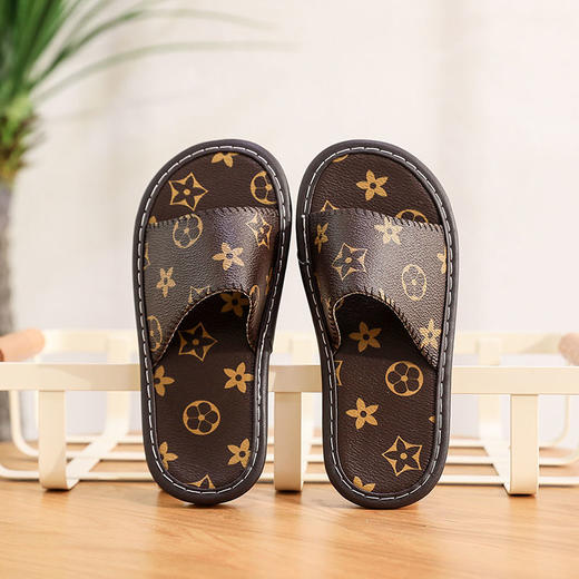 亲子拖鞋夏季一家三口亲子情侣皮拖鞋儿童室内居家地板防滑凉拖鞋男女童新国庆清明出游 商品图2