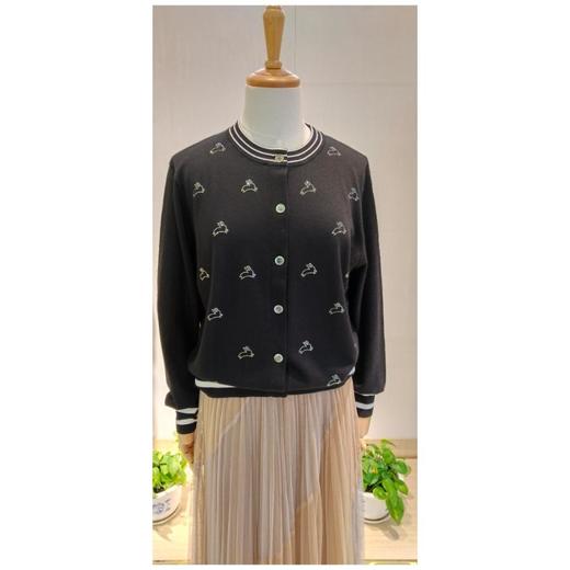 3楼米皇女士圆领单面开衫 商品图0