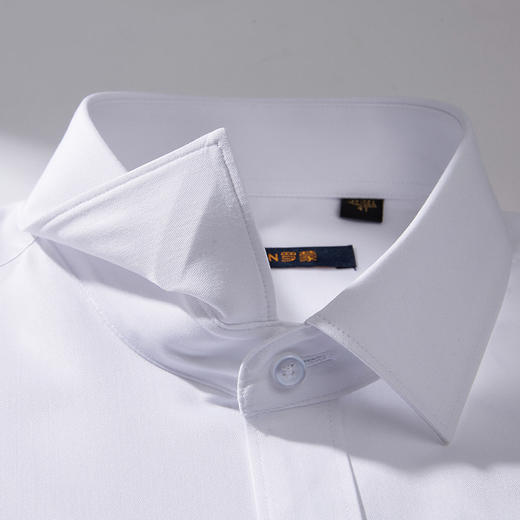 【定制刺绣】罗蒙春秋竹纤维长袖衬衫男士正装商务通勤职业纯色衬衣男 商品图6