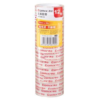 齐心 JF1230-12 超透文具胶带 12卷/筒 144*50mm  30y 商品图0