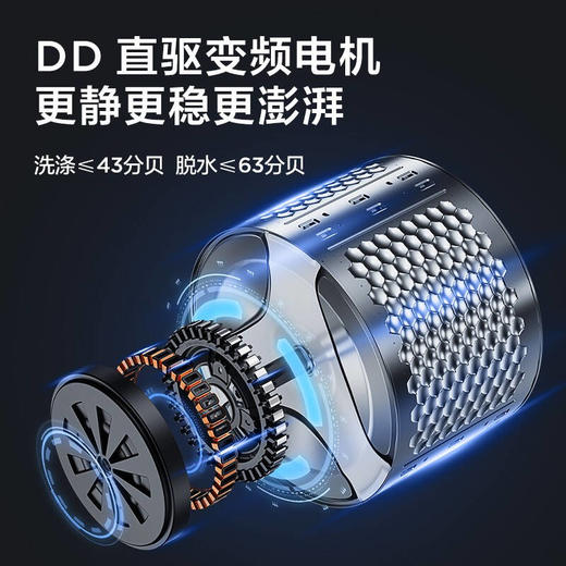 TCL10公斤离子柔护 智能投放 空气洗 DD直驱变频 洗烘一体洗衣机G100C6-HDI 商品图7