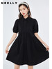 NEELLY纳俪连衣裙女短袖2022夏季新款减龄娃娃裙宽松高腰A字裙潮N22044Y04412 商品缩略图3