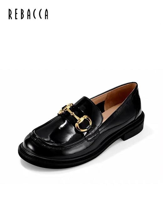 2楼瑞贝卡休闲乐福鞋复古时尚漆皮女鞋 商品图1