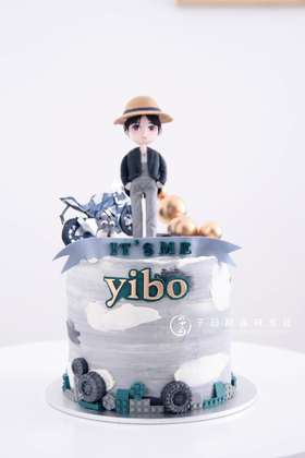 王一博定制人偶翻糖蛋糕（可更换爱豆/提前7天预订）