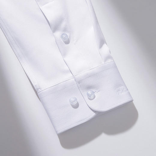 【定制刺绣】罗蒙春秋竹纤维长袖衬衫男士正装商务通勤职业纯色衬衣男 商品图8