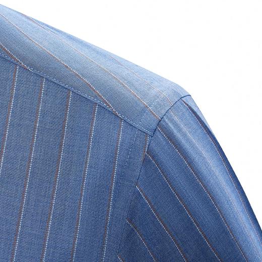 【定制刺绣】罗蒙莫代尔长袖衬衫男时尚条纹商务通勤百搭男衬衣 商品图6