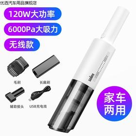 SAMPO车载吸尘器便携无线充电家用车用干湿大功率大吸力手持两用 白色无线家车两用吸尘器
