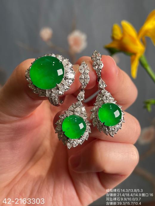 42-2163303，艳绿蛋面套装。具体价格微信咨询 商品图1