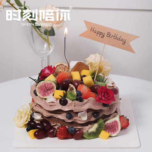 伊甸园 动物奶油鲜果巧克力生日蛋糕（双层鲜果夹心） 商品图2