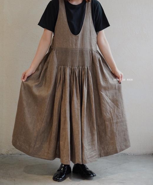 ECOLE DE CURIOSITES 抛光亚麻吊带连衣裙(Limited serie) 商品图6