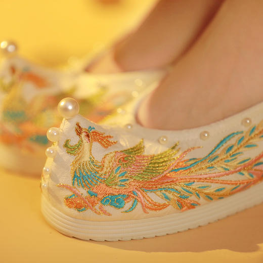 【凤衔明珠】汉服女鞋原创古风绣花千层底鞋翘头履多色可选 商品图1
