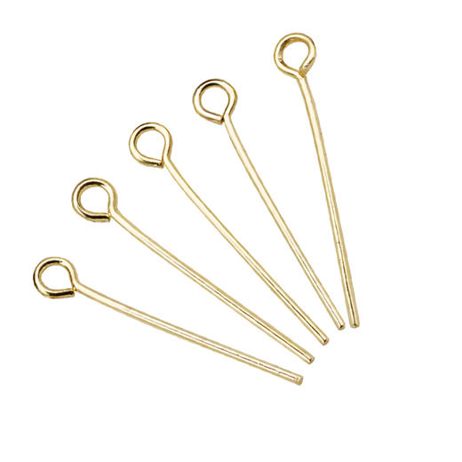 14K包金9字针DIY念珠配件意卡米诺连接针耳环首饰串珠工具 商品图4