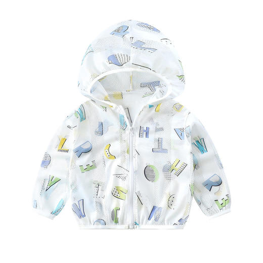 【儿童轻薄连帽防晒衣】夏季男女宝宝防晒衣防紫外线外套防蚊叮咬印花风格设计 商品图4