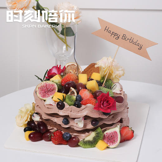 伊甸园 动物奶油鲜果巧克力生日蛋糕（双层鲜果夹心） 商品图0