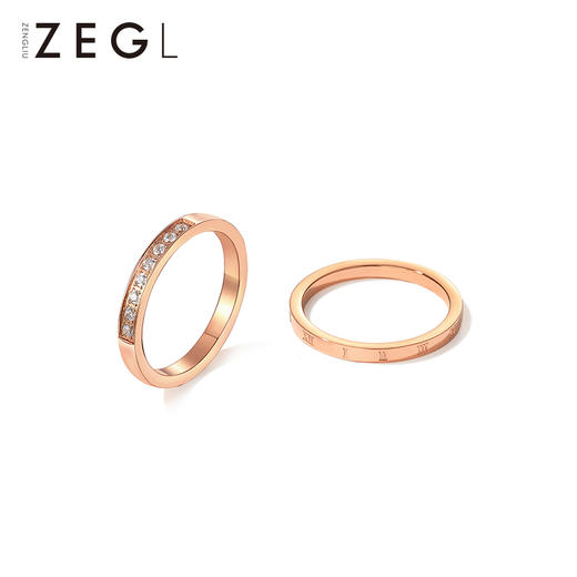 ZENGLIU日系轻奢罗马数字食指戒指女ins潮人网红时尚个性小众对戒 商品图0