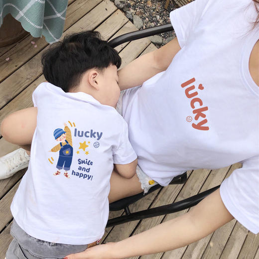 亲子装一家三四口夏装短袖2022新款潮亲子t恤母女全家网红新款国庆清明出游 商品图1