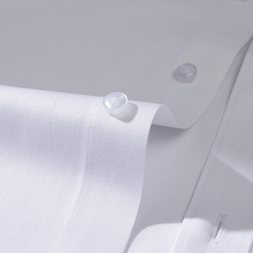 【定制刺绣】罗蒙春秋竹纤维长袖衬衫男士正装商务通勤职业纯色衬衣男 商品图11