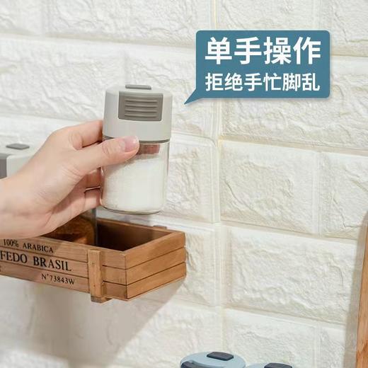 抖音爆款装盐罐子定量调料瓶按压撒盐神器玻璃盐瓶家用厨房调味罐国庆清明出游 商品图2