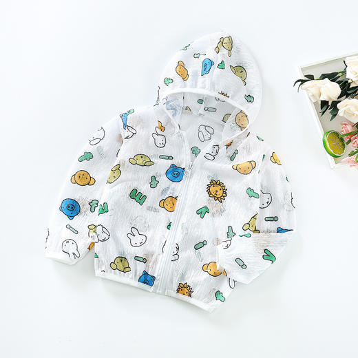 【防蚊防晒 轻薄会呼吸】儿童防晒衣夏季男女中大童沙滩皮肤衣宝宝透气连帽薄外套 商品图6