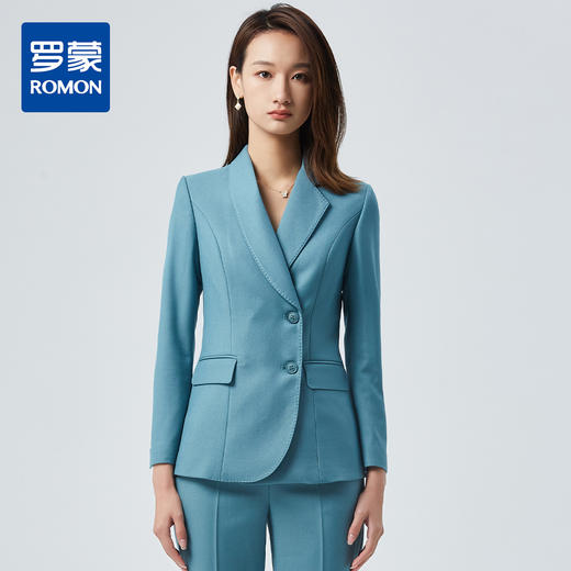 【上衣+裤子】罗蒙春季西服套装女士商务通勤百搭修身显瘦职业西装女 商品图2