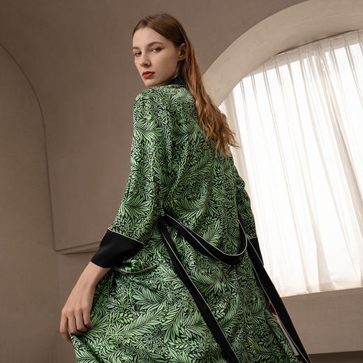 Solo seta22姆米真丝睡袍睡衣女中长款桑蚕丝睡裙轻奢可外穿秋冬 商品图2