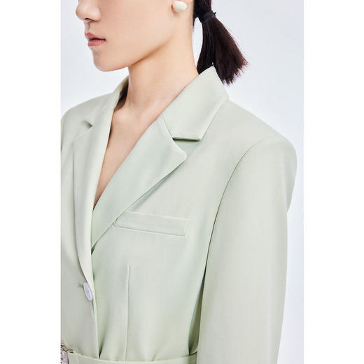 LILY2022夏季新款女装气质纯色通勤款显瘦西装式连衣裙122210C7559 商品图3