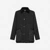 【一】BURBERRY 博柏利 灯芯绒衣领菱形绗缝谷仓夹克 男士棉服 黑色 8049135 A1189 商品缩略图0
