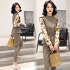 ZYG-ZXIANG8008时尚休闲套装女装2022春季新款韩版显瘦百搭洋气小香风拼接两件套 商品缩略图2
