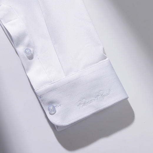 【定制刺绣】罗蒙春秋竹纤维长袖衬衫男士正装商务通勤职业纯色衬衣男 商品图7