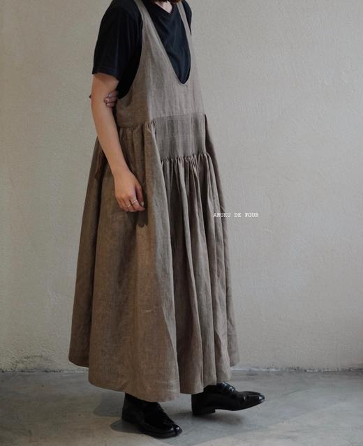 ECOLE DE CURIOSITES 抛光亚麻吊带连衣裙(Limited serie) 商品图7