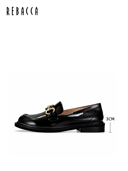 2楼瑞贝卡休闲乐福鞋复古时尚漆皮女鞋 商品图2