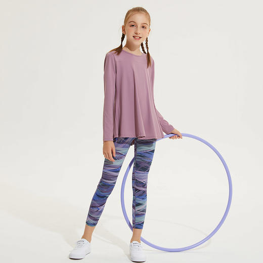 儿童运动裤女童弹力透气裤春秋亲肤打底裤亲子款紧身裤 商品图4