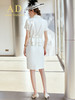 AD高端职业装气质女神范时尚白色短袖西装套装夏季小香风名媛正装 商品缩略图4