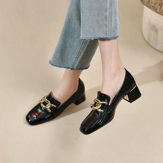 欧美百搭，出行漆皮单鞋 SY-96-b11 商品图0