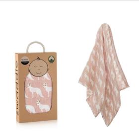 Milkbarn有机棉包巾粉色狐狸