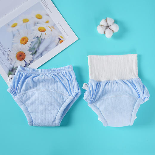 【2条装】新生儿宝宝尿布裤婴幼儿训练裤防水可洗戒尿裤防侧漏透气纯棉！ 商品图3