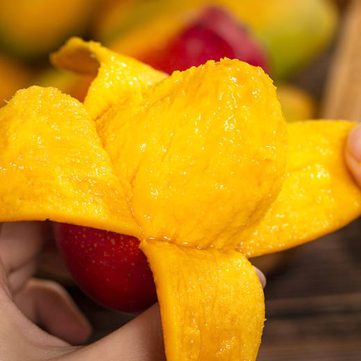 「一口爆汁」海南贵妃芒 净重3斤-9斤装 新鲜多汁 皮薄肉厚 核薄如卡 果香浓郁 口感清甜细腻 商品图8