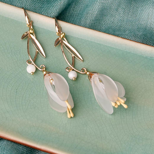 JGL-03220282民族风长款夸张耳环古风花朵耳坠气质新款仙耳钉网红耳饰品 商品图3