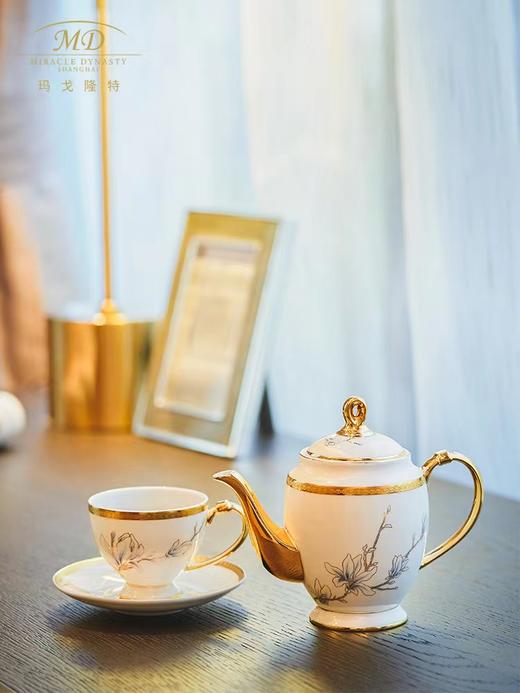 【春上新】10楼玛戈隆特进博玉兰花开黄金珐琅彩6头茶具吊牌价1288元活动价1095元 商品图3