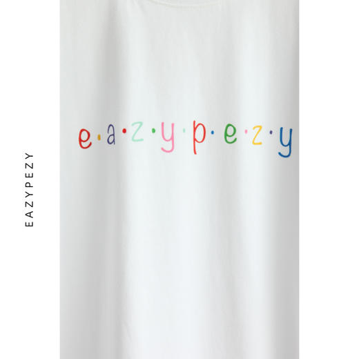 EAZYPEZY 7周年纪念字母彩色缝边T恤 商品图3