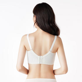 都市丽人少女三步优选B杯调整型内衣锁边超薄3/4杯少女文胸四排扣无钢圈LJ24D8