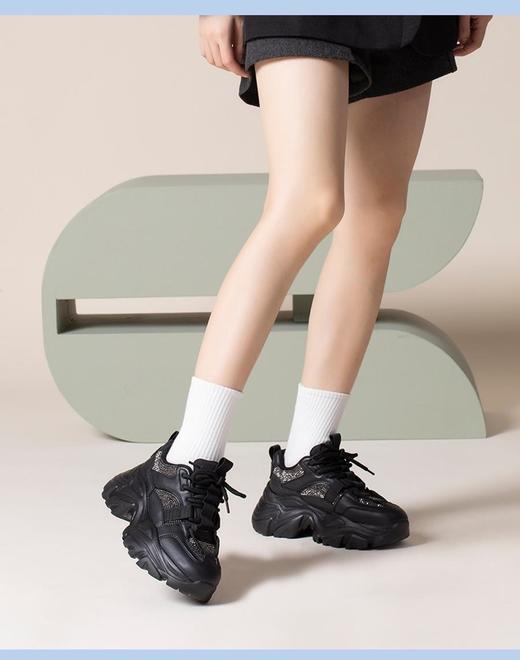 2楼康莉COMELY女鞋新款厚底时尚老爹鞋软牛皮潮in’s休闲鞋 商品图3