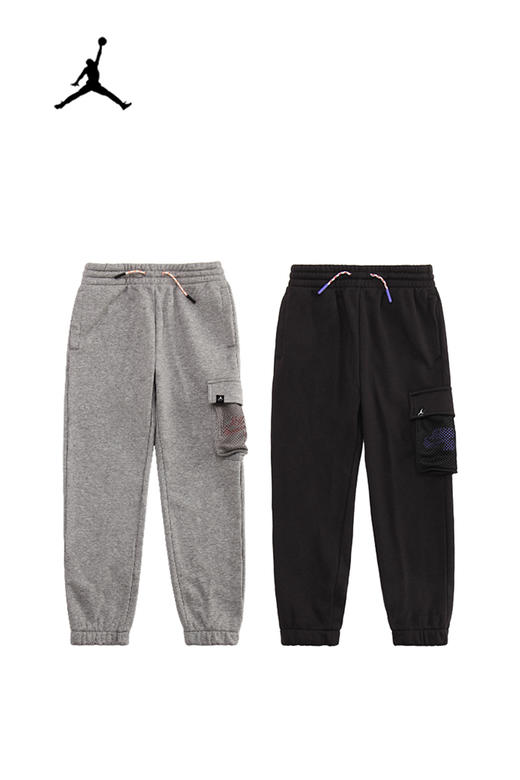 乔丹童衣夏 男童线圈针织休闲运动工装长裤JD2222022 商品图0