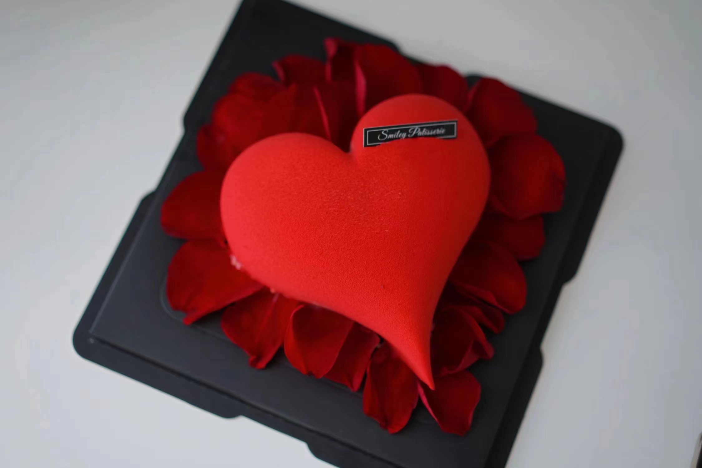 法式慕斯蛋糕 | 凤梨柠檬慕斯 - 红玫瑰爱心