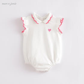 【科技凉感抗菌面料】马克珍妮夏装新款 女宝宝无袖连体衣220937