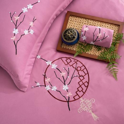 TZW-纯色刺绣四件套床单四件套加厚斜纹磨毛四件套床上四件套 商品图6