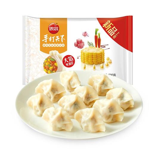 思念 猪肉玉米蔬菜水饺 600g 商品图0