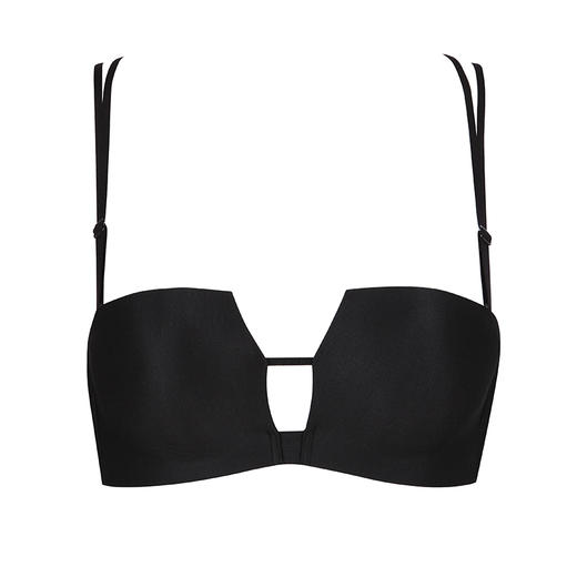 都市丽人B杯无痕内衣零压无痕中厚泳布三排扣树脂胶圈1/2杯常规文胸LB21H5 商品图3