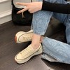 厚底系带帆布鞋女 低帮平底小白鞋子女 商品缩略图2