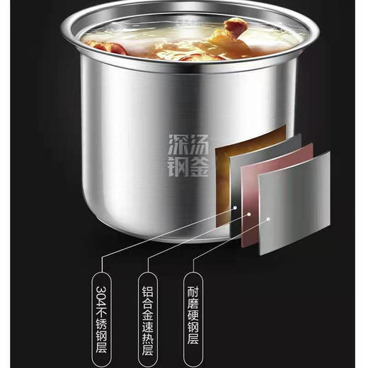 苏泊尔电压力锅家用智能5L升高压锅304不锈钢内胆 全自动精钢球釜双胆多用途电压力锅50FC08 商品图2